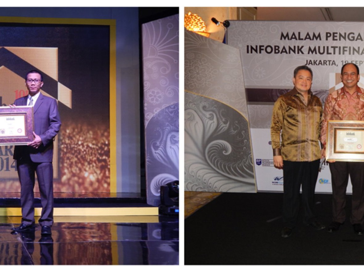 MANDIRI TUNAS FINANCE RAIH PENGHARGAAN INFOBANK MULTIFINANCE AWARDS 2014