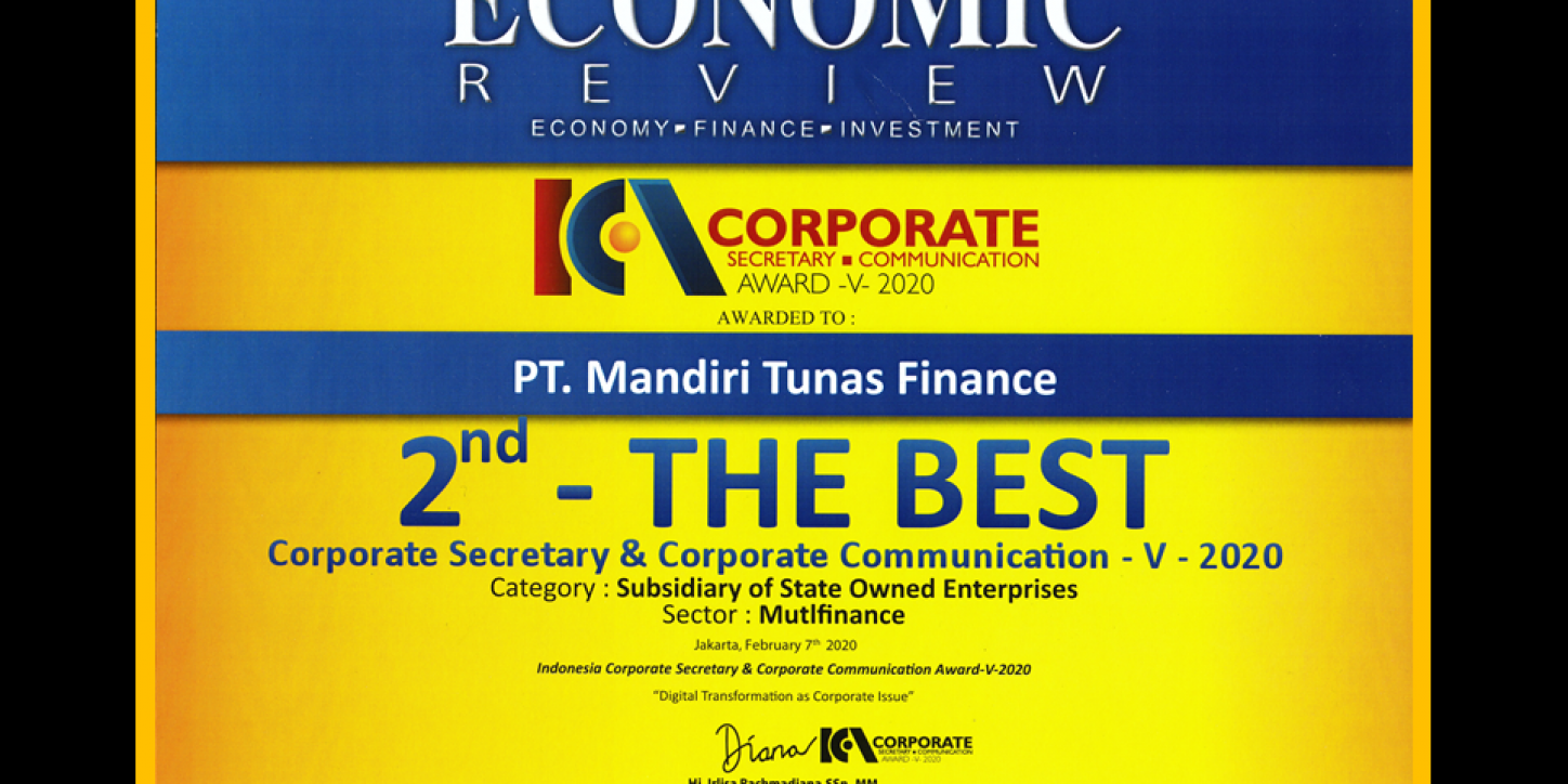 MTF Raih The Best Indonesia Corporate Secretary & Corporate Communication 2020
