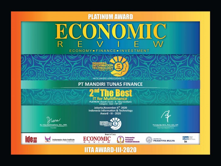 MTF Raih Penghargaan 2nd The Best IT For Multifinance 2020