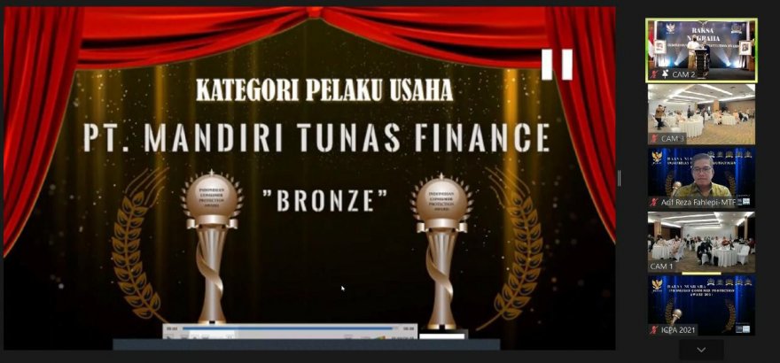 Mandiri Tunas Finance Raih Peringkat Bronze Pada Ajang Indonesian Consumer Protection Award (ICPA) 2021