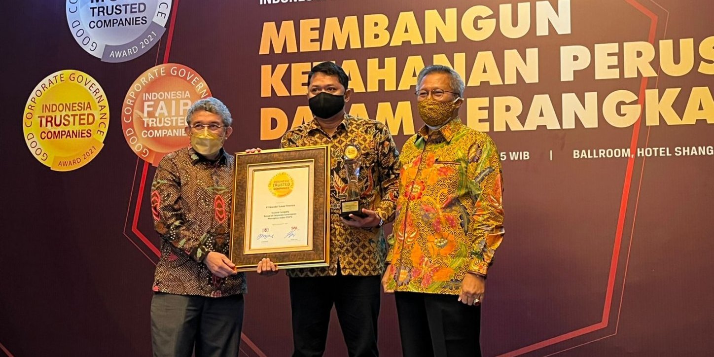Mandiri Tunas Finance Raih Penghargaan Indonesia Most Trusted Companies Award CGPI 2020