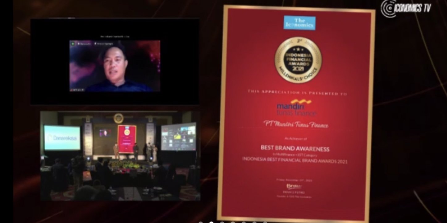 Kembali Menoreh Prestasi, Mandiri Tunas Finance Dinobatkan Sebagai Best Brand Awareness Pada Ajang Indonesia Best Financial Brands Award 2021 (Millennials’ Choice)