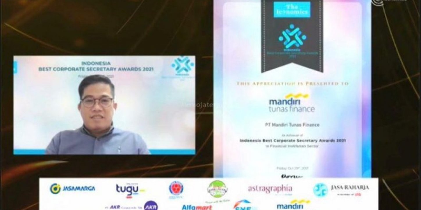 Mandiri Tunas Finance Wins Best Corporate Secretary in Financial Institution Sector 2021 at the 2021 Indonesia Corporate Secretary Awards